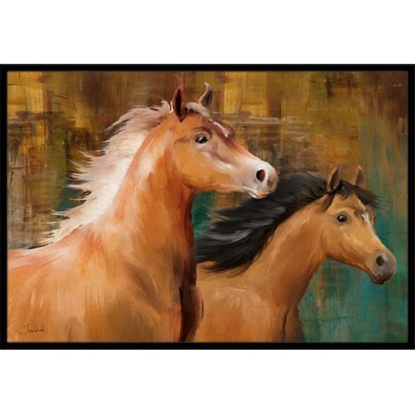 Carolines Treasures Carolines Treasures PTW2021JMAT Horse Duo Indoor & Outdoor Mat; 24 x 36 in. PTW2021JMAT - main